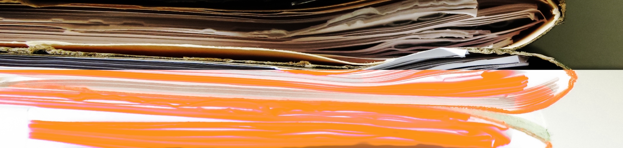 A cropped portion of the first image, where the bottom half has been digitally modified with inverted brightness values, creating a bright orange effect while maintaining the original colors' hues.